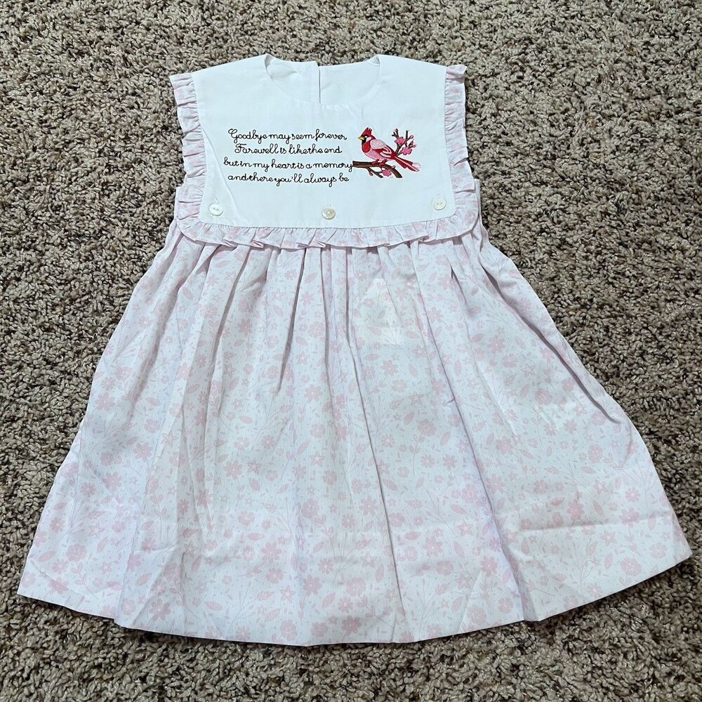 Kinder Smocks Girls Sleeveless Floral Memorial Dress Size 2T NWT